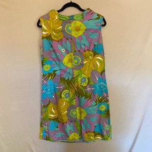 60s Alice Polynesian Fashions Floral Dress Vintage